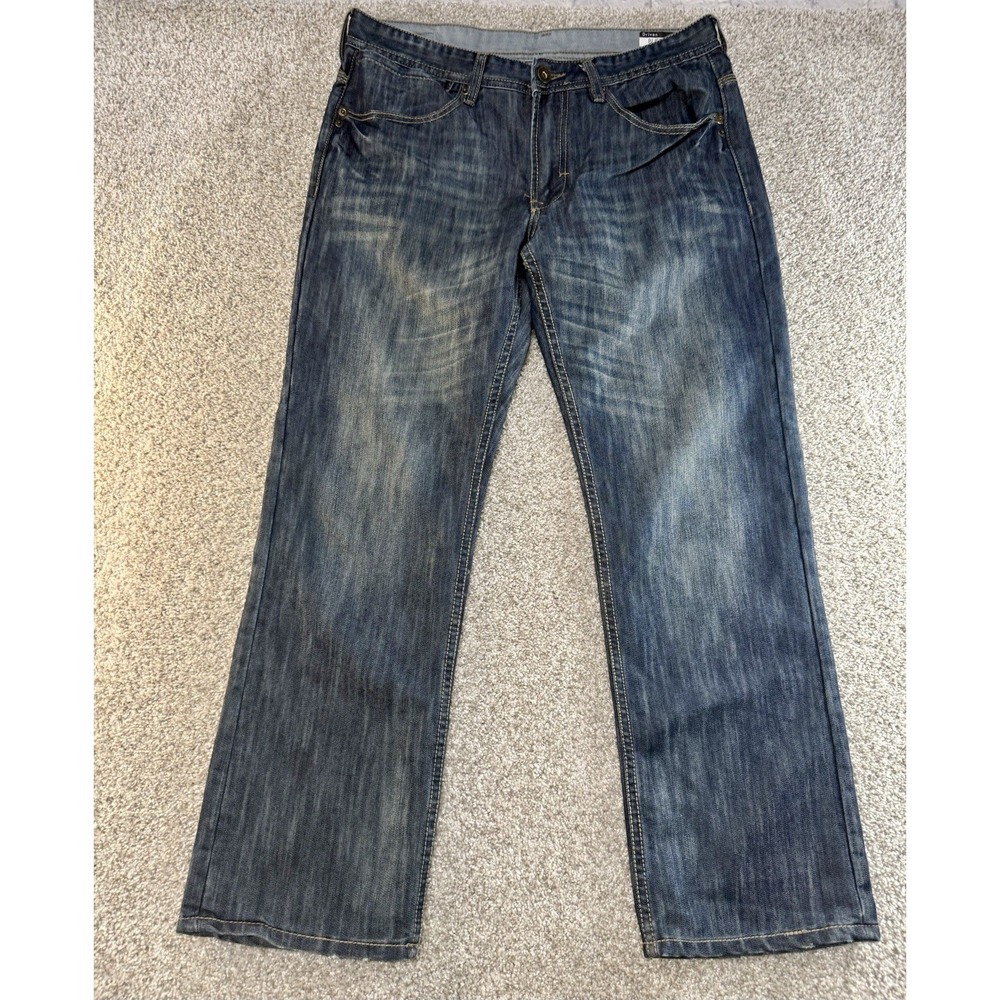 Buffalo David Bitton DRIVEN Men's Denim Blue Jeans Straigh Relaxed Size 34X30